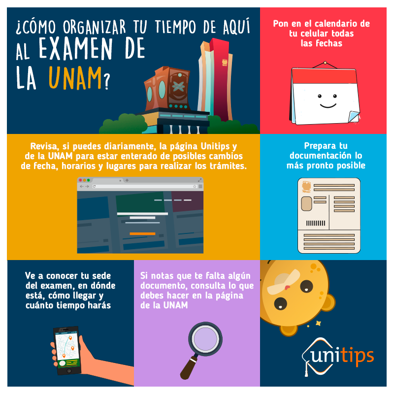 como organizar tu tiempo para el examen de la unam