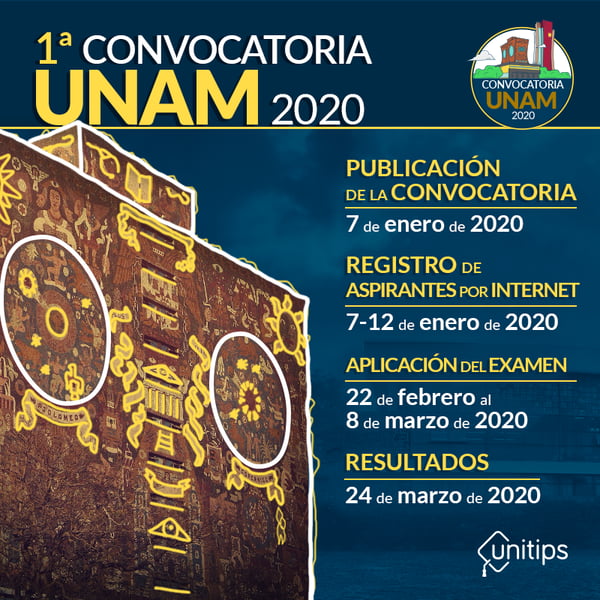 Convocatoria UNAM 2020: Nuevo ingreso